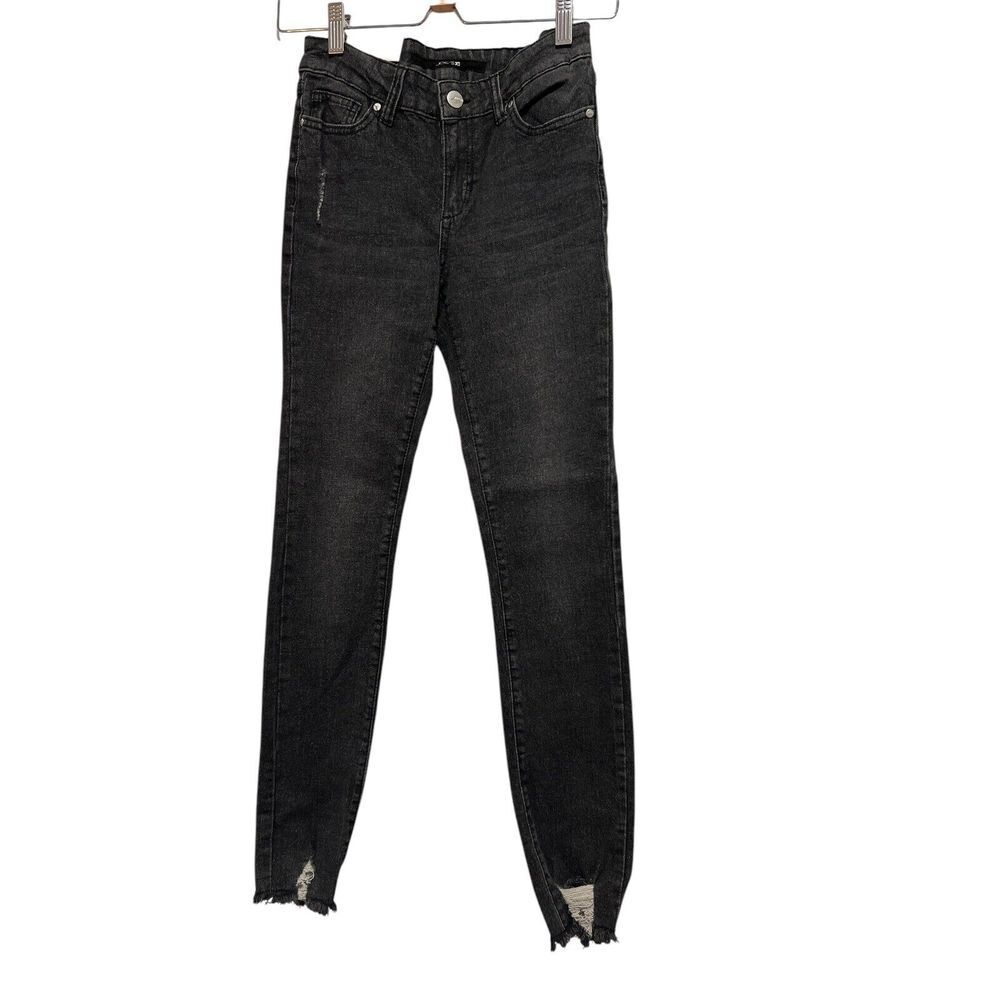 Joe's Jeans Girl's The Elsa Distressed Hem Skinny Jeans Black Size 16‎ NWT